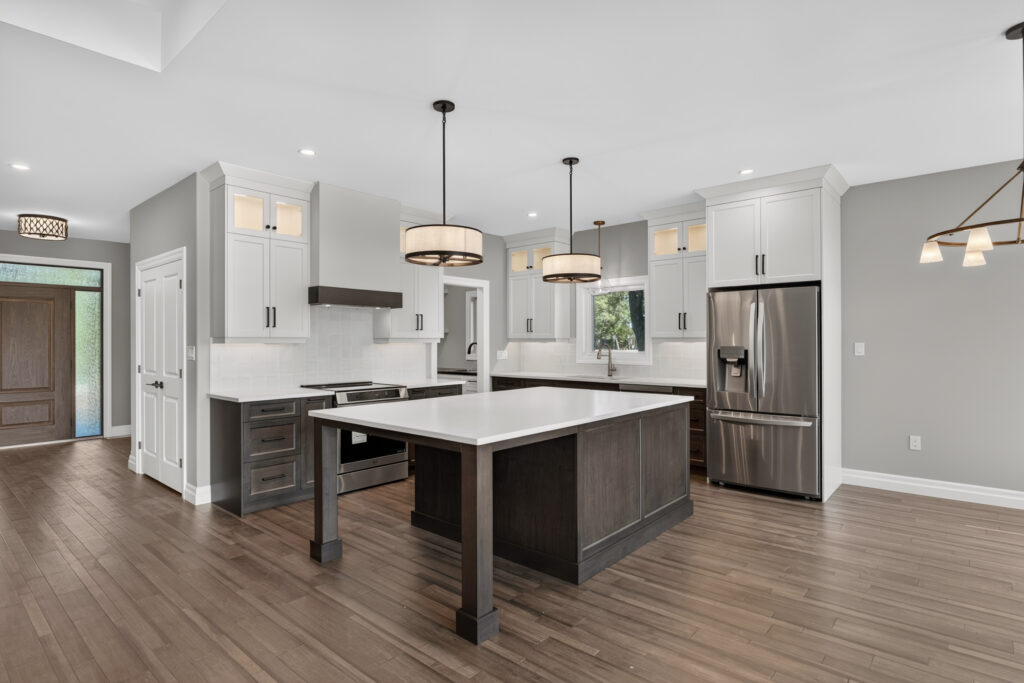 Custom kitchen storage solutions with organized cabinetry and drawers
