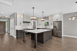 Custom kitchen storage solutions with organized cabinetry and drawers
